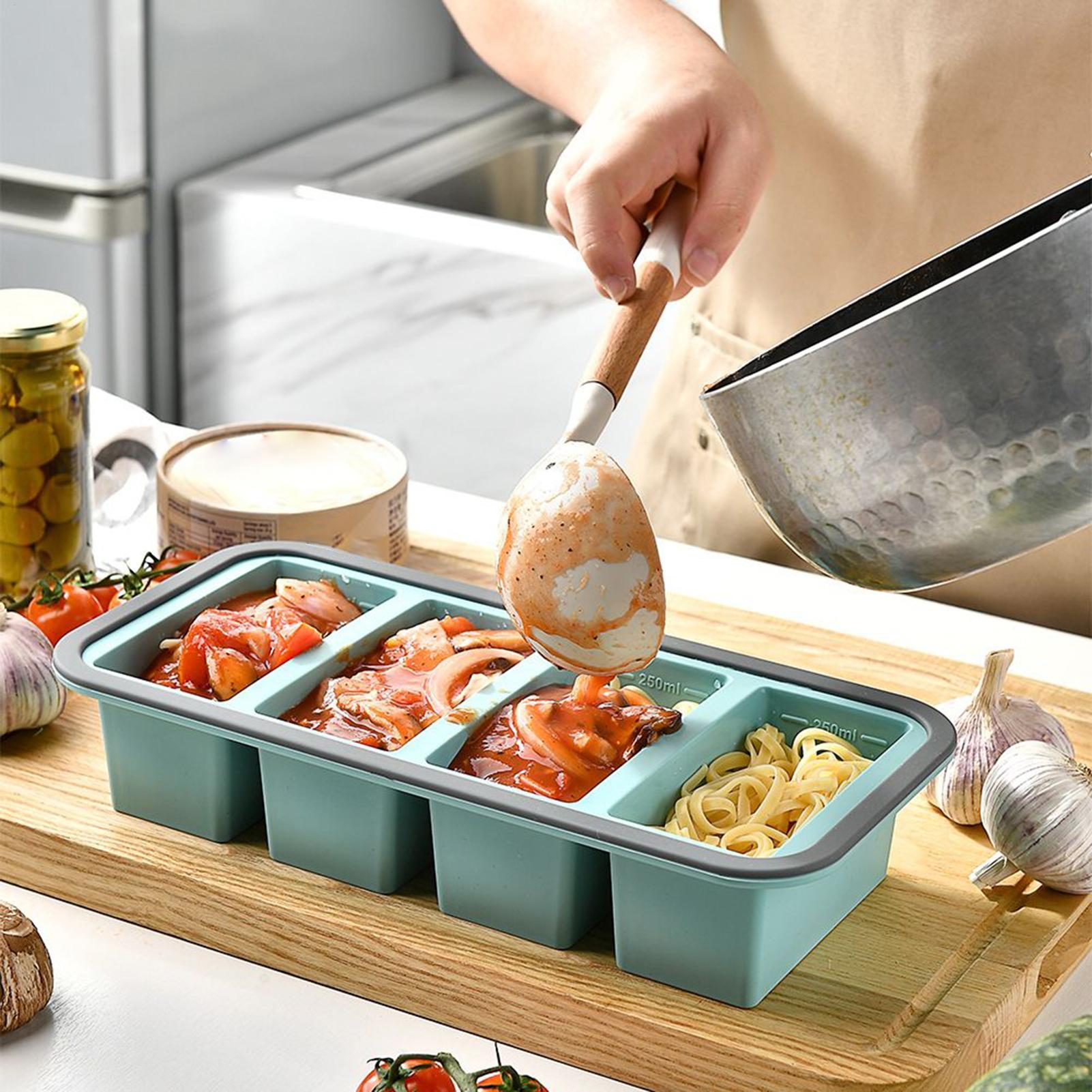 Meal Prep Oatmeal - Silicone Freezer Tray Mold with Lid