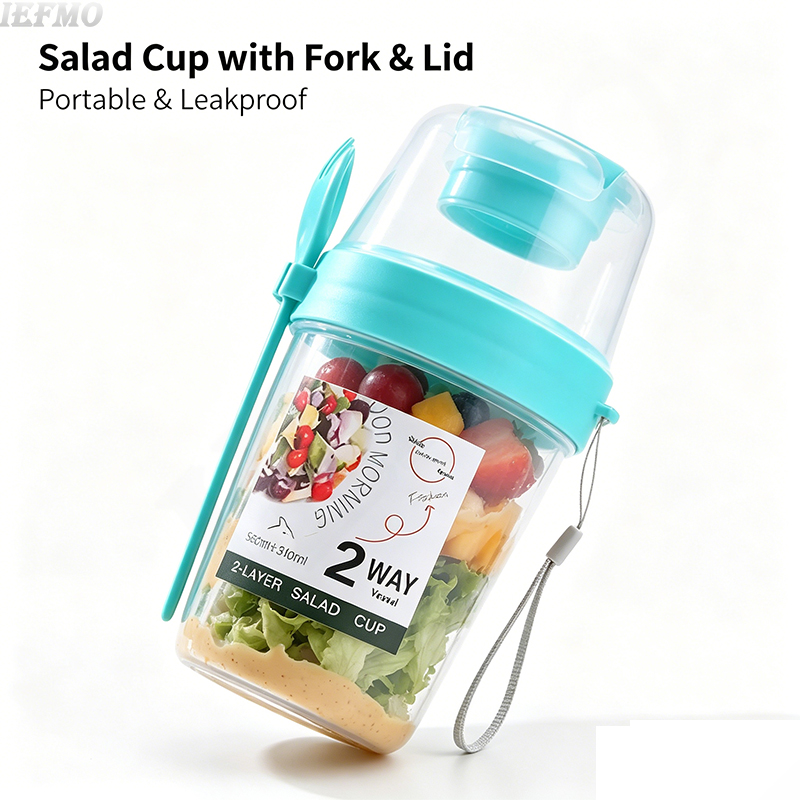 On-the-Go Salad Bowl Set with  - Meal Prep Veggie 评论和价格