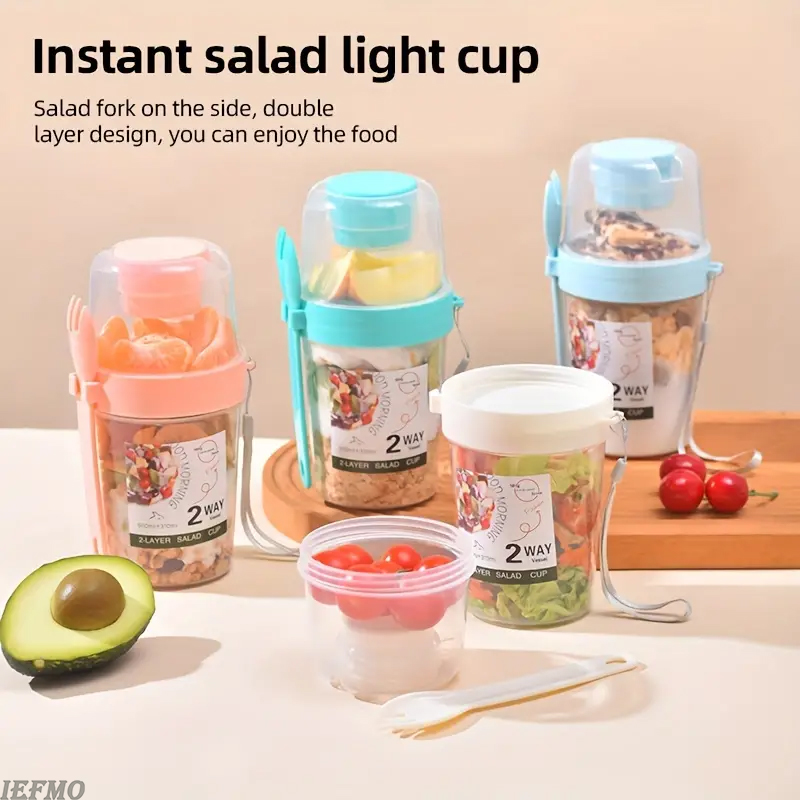 On-the-Go Salad Bowl Set with  - Meal Prep Veggie 评论和价格