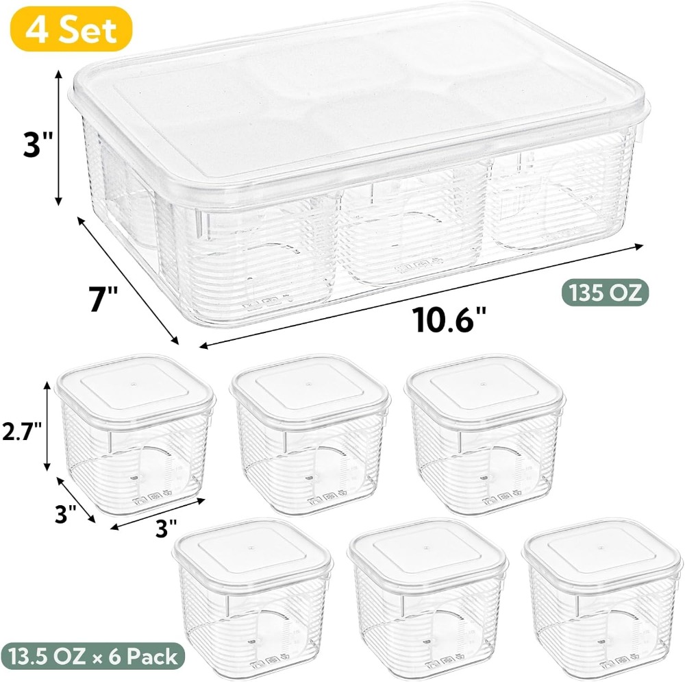 28-Piece Fridge Organizer Set  - Meal Prep Veggie 评论和价格
