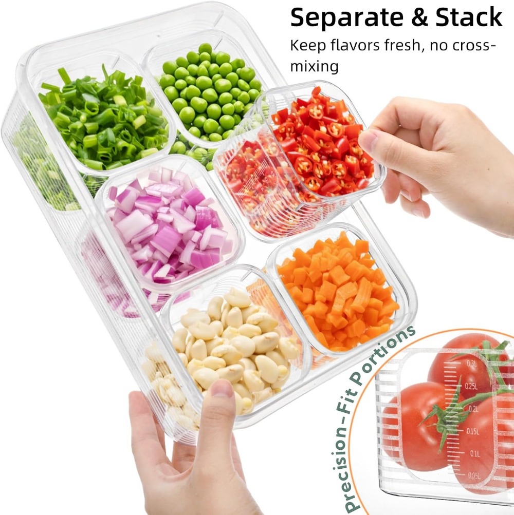 28-Piece Fridge Organizer Set  - Meal Prep Veggie 评论和价格