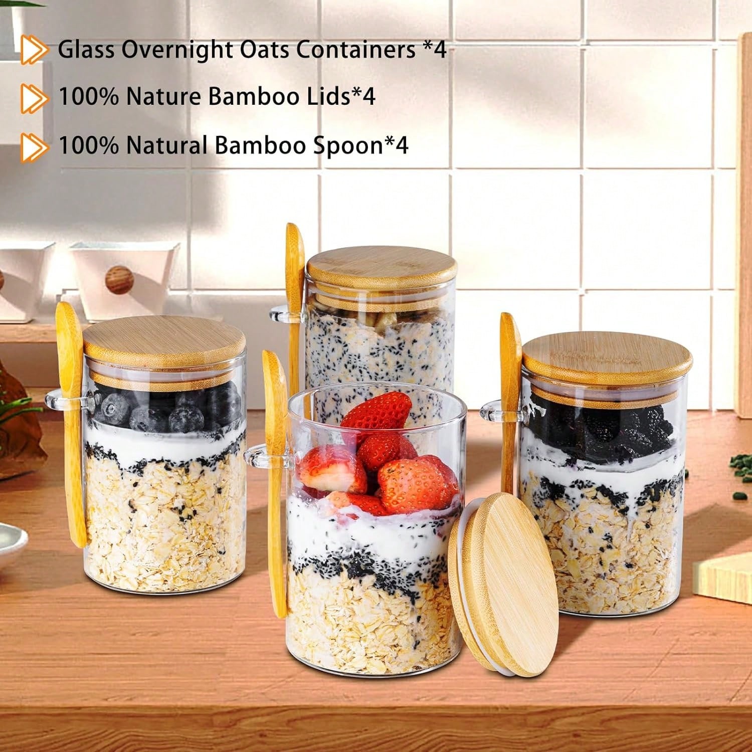 Tyrixma Overnight Oats Contain - Meal Prep Oatmeal 评论和价格