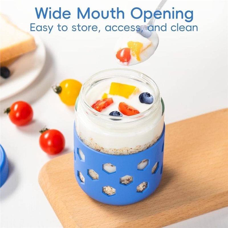 B08B-Glass Jars With Airtight  - Meal Prep Oatmeal 评论和价格