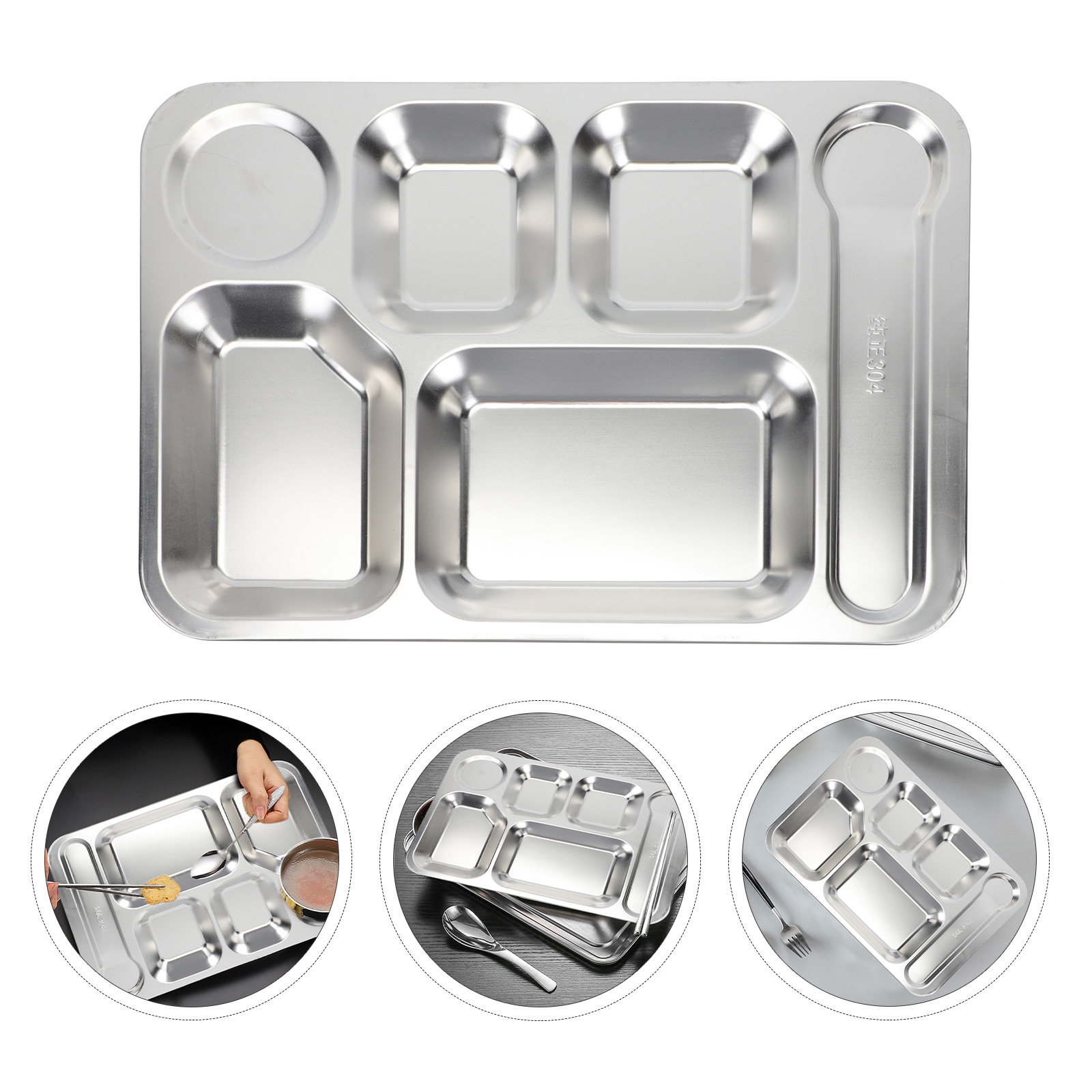 1pc Stainless Steel 6-Compartm - Meal Prep Usa 评论和价格