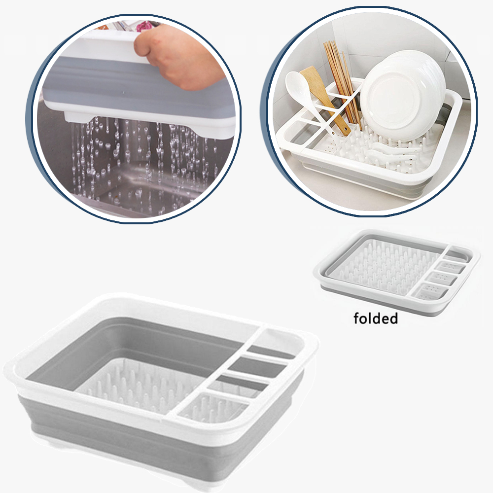 Foldable Dish Drainer Bowl Rac - Meal Prep Organizer 评论和价格