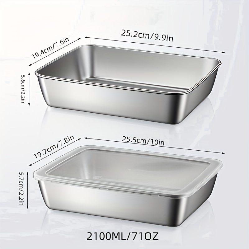 4pcs Stainless Steel Food Stor - Meal Prep Organizer 评论和价格