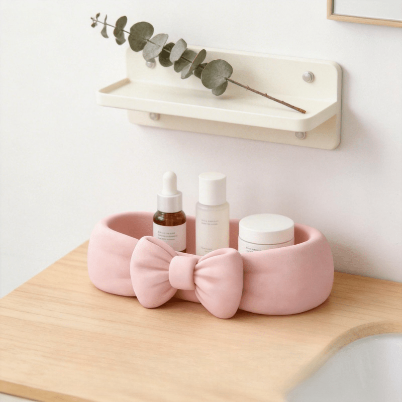 Cute Bow Shaped Makeup Organiz - Meal Prep Organizer 评论和价格