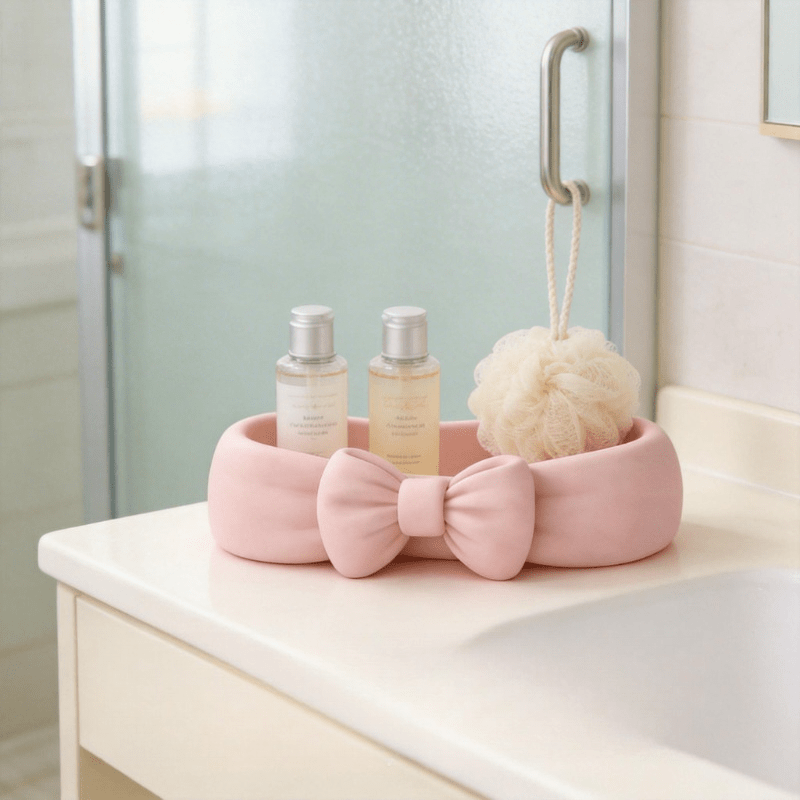 Cute Bow Shaped Makeup Organiz - Meal Prep Organizer 评论和价格