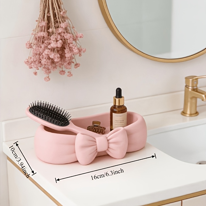 Cute Bow Shaped Makeup Organiz - Meal Prep Organizer 评论和价格