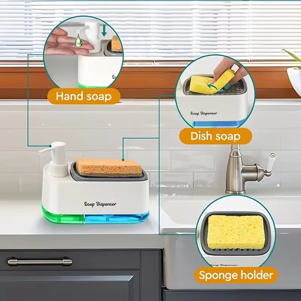 3-in-1 Hand And Dish Soap Disp - Meal Prep Organizer 评论和价格