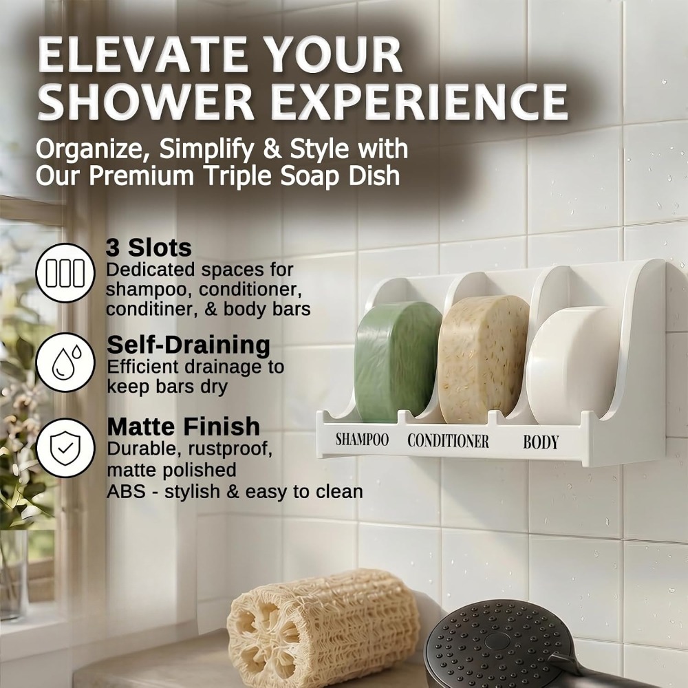 No Drill Self Draining Soap Di - Meal Prep Organizer 评论和价格