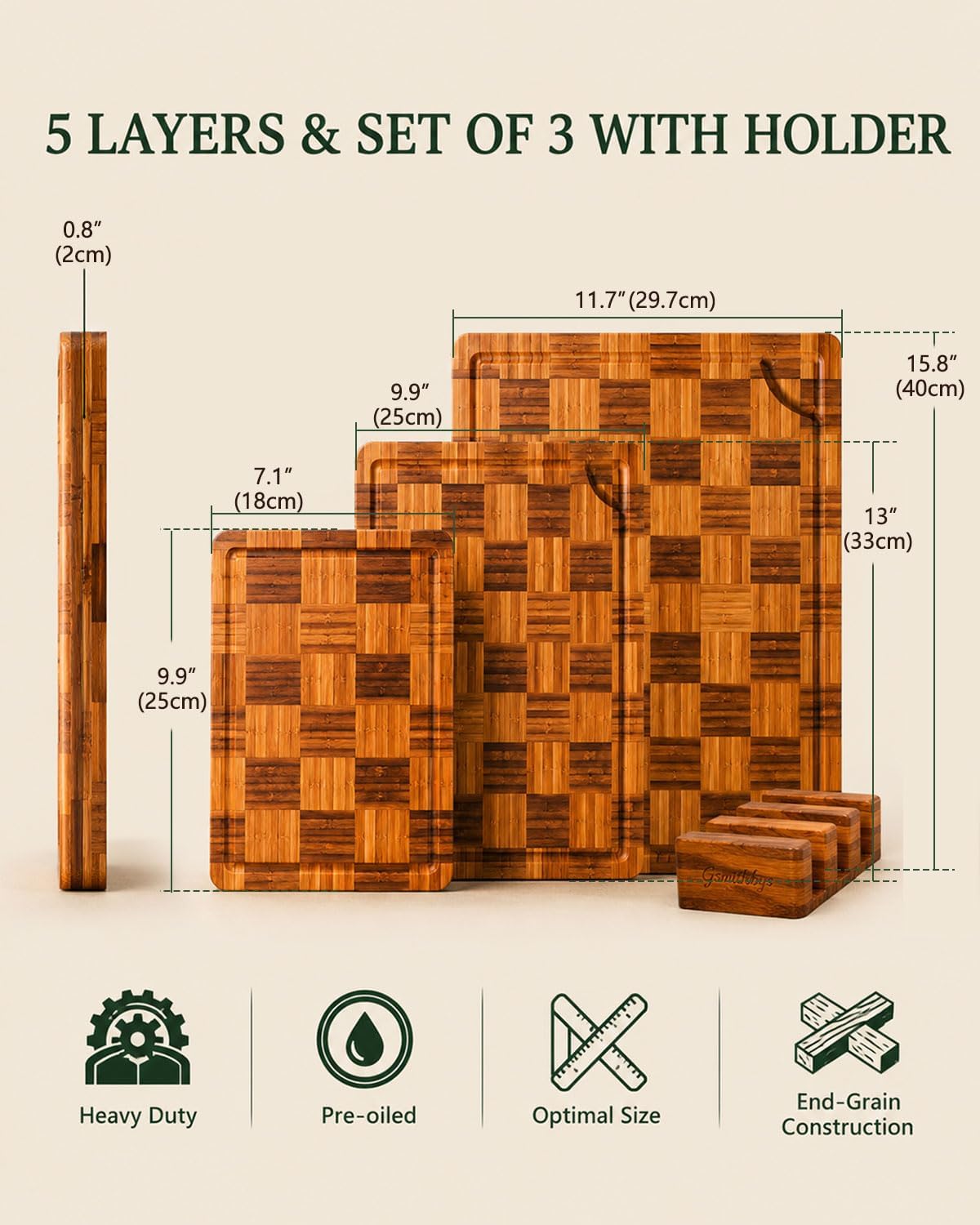 Checkered Cutting Board Set wi - Meal Prep Juice 评论和价格