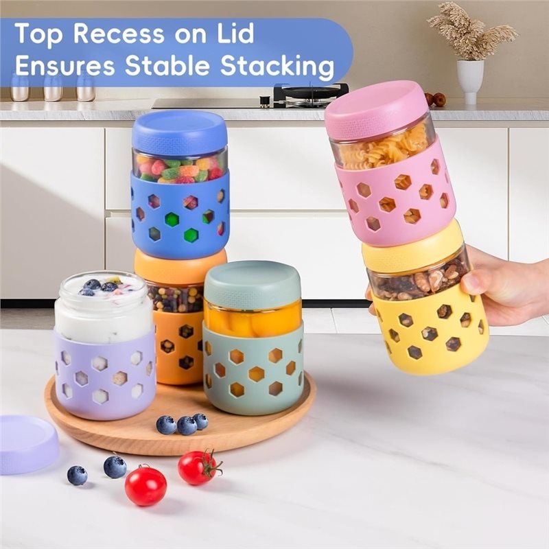 ABMH-Glass Jars With Airtight  - Meal Prep Oatmeal 评论和价格